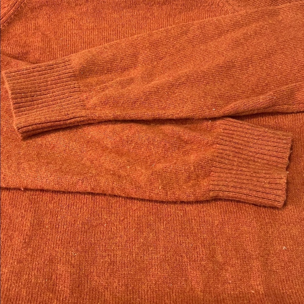 JCrew Factory Wool Blend Crewneck Sweater Orange Size Large - Picture 7 of 7